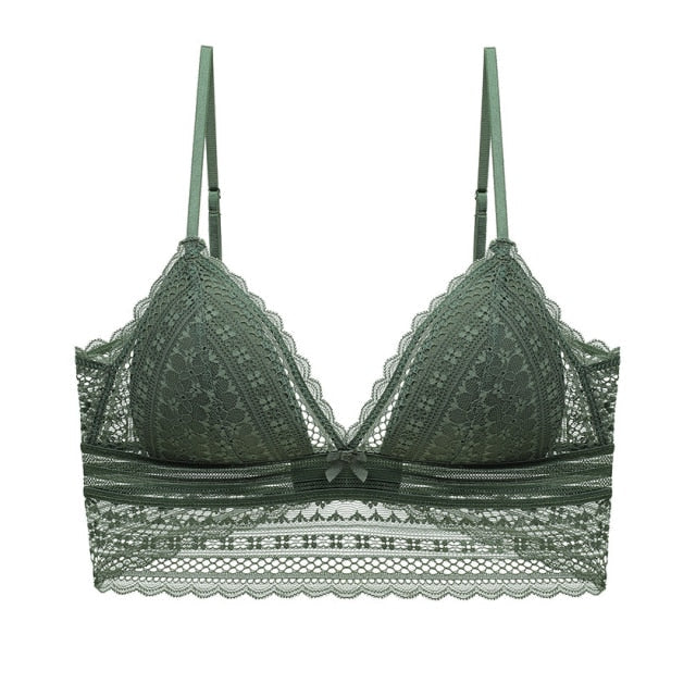 Amina | Blonde bralette med åben ryg og tynde stropper
