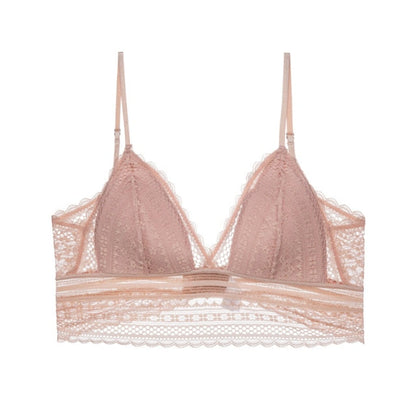 Amina | Blonde bralette med åben ryg og tynde stropper