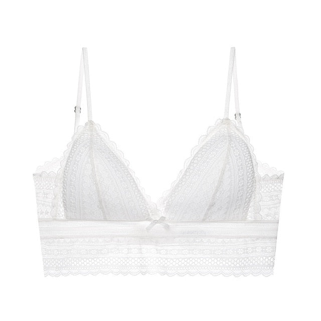 Amina | Blonde bralette med åben ryg og tynde stropper