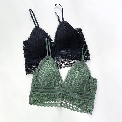Amina | Blonde bralette med åben ryg og tynde stropper