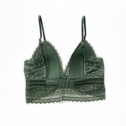 Amina | Blonde bralette med åben ryg og tynde stropper