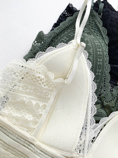 Amina | Blonde bralette med åben ryg og tynde stropper