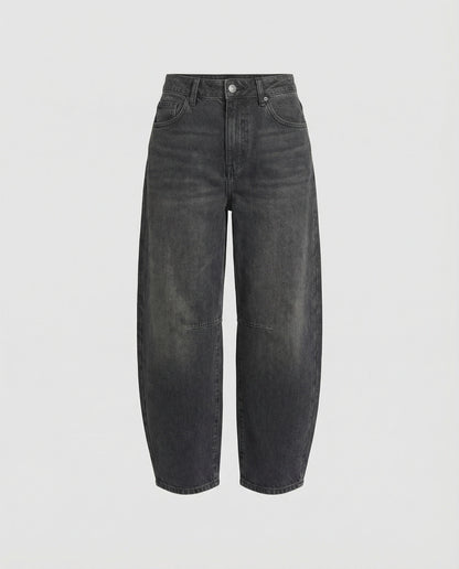 Hedda | Dame jeans med mid rise og barrel pasform samt løs silhuet