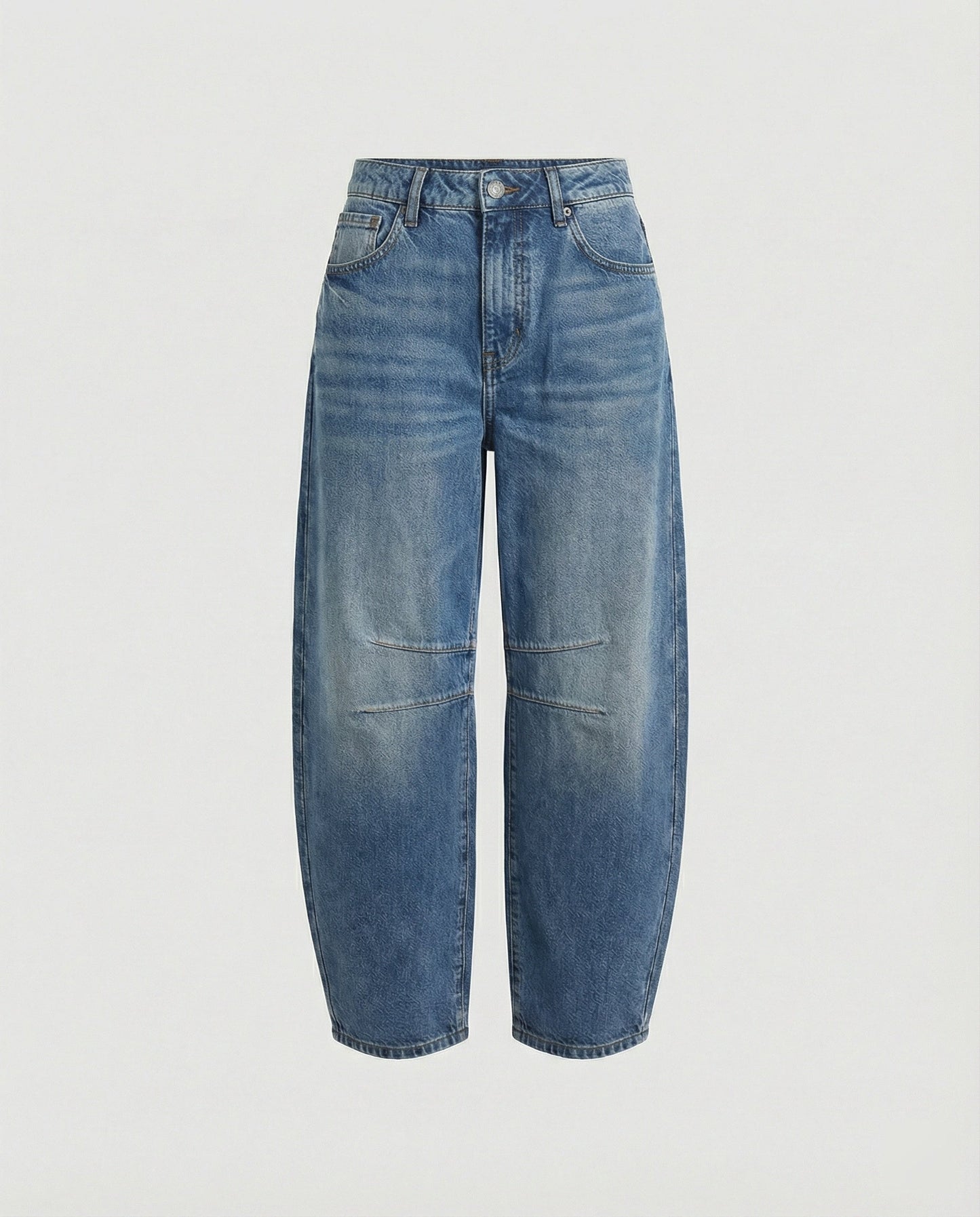 Hedda | Dame jeans med mid rise og barrel pasform samt løs silhuet
