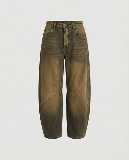 Hedda | Dame jeans med mid rise og barrel pasform samt løs silhuet
