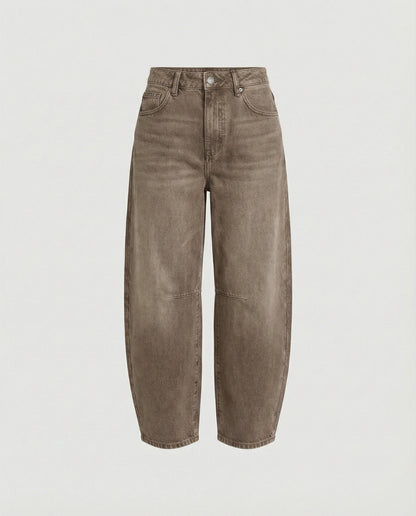 Hedda | Dame jeans med mid rise og barrel pasform samt løs silhuet