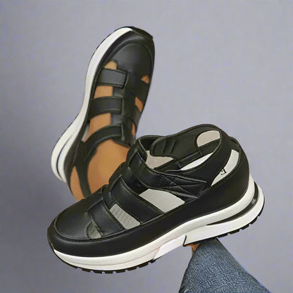 Aria | Platformsandaler til dame med cutout-design | Åndbar