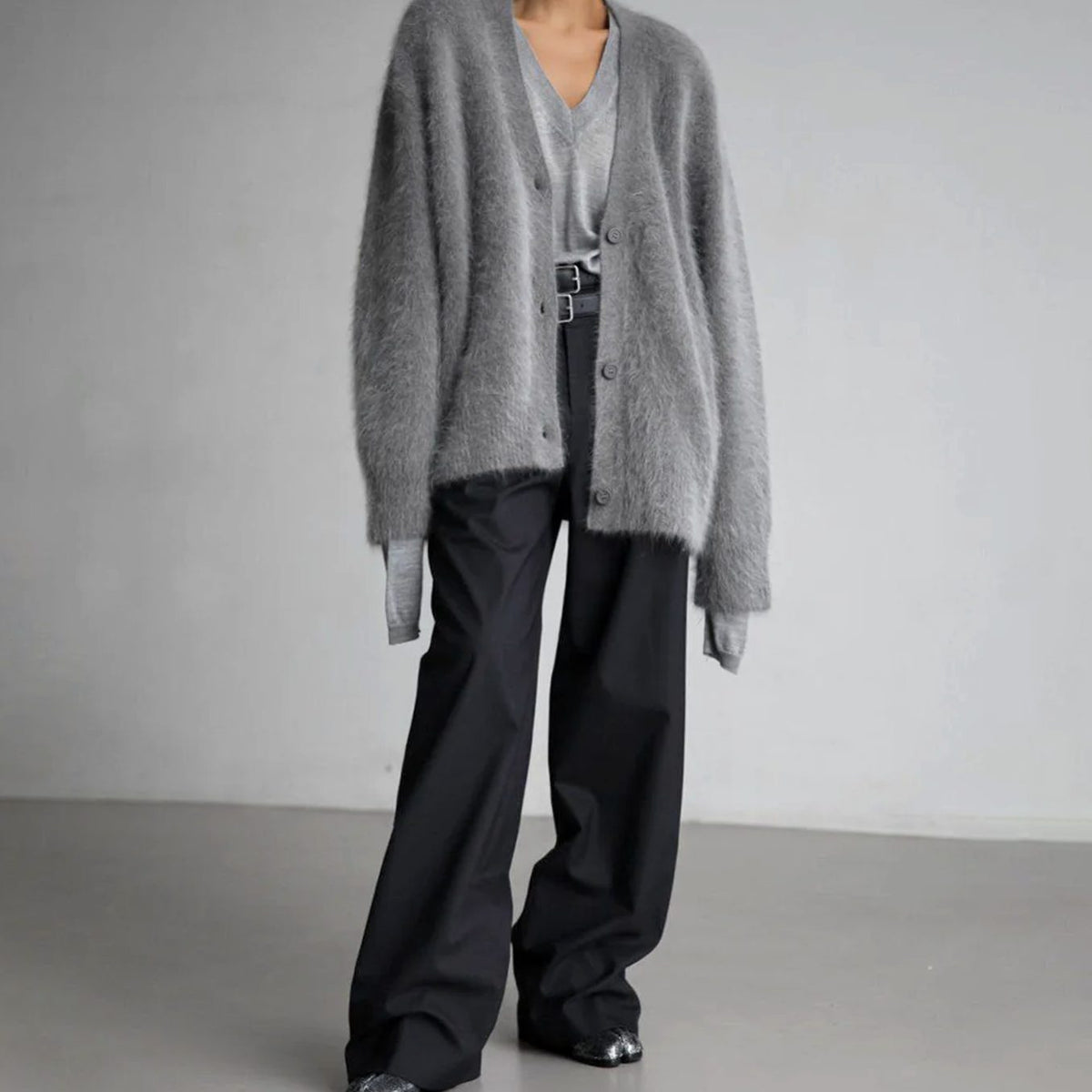Elina | Dame oversized cardigan med V-udskæring