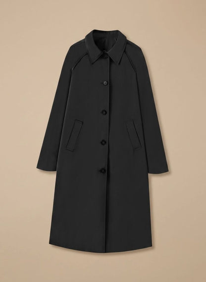 Astrid | Langer und eleganter Trenchcoat für Damen mit Seitentaschen