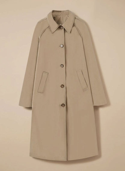 Astrid | Langer und eleganter Trenchcoat für Damen mit Seitentaschen