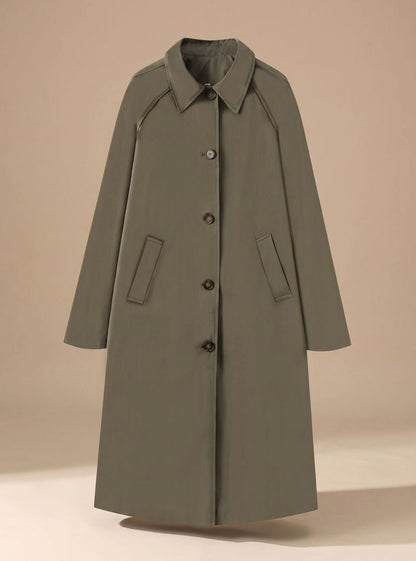 Astrid | Langer und eleganter Trenchcoat für Damen mit Seitentaschen