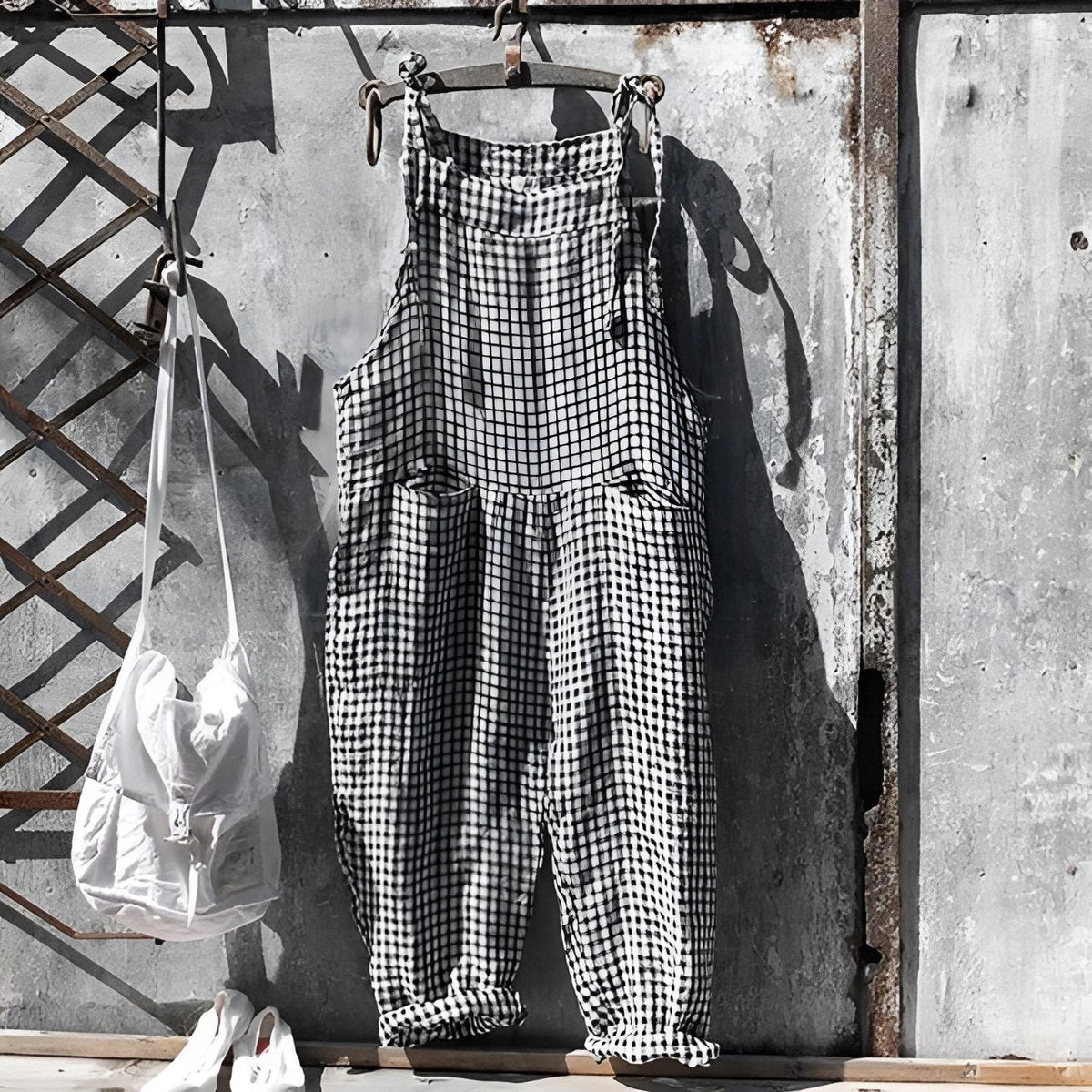Alfred | Unisex-Overall im Streifenmuster mit weiter Passform und Vintage-Stil