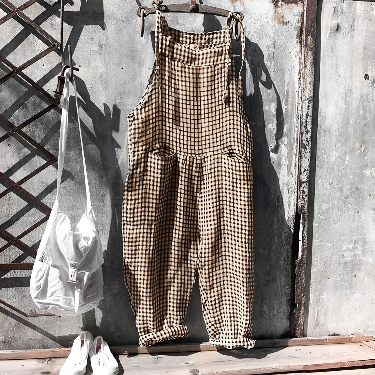 Alfred | Unisex-Overall im Streifenmuster mit weiter Passform und Vintage-Stil
