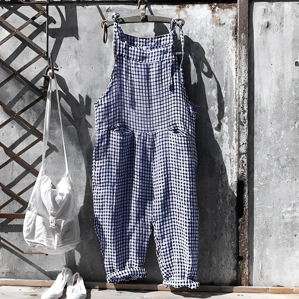 Alfred | Unisex-Overall im Streifenmuster mit weiter Passform und Vintage-Stil