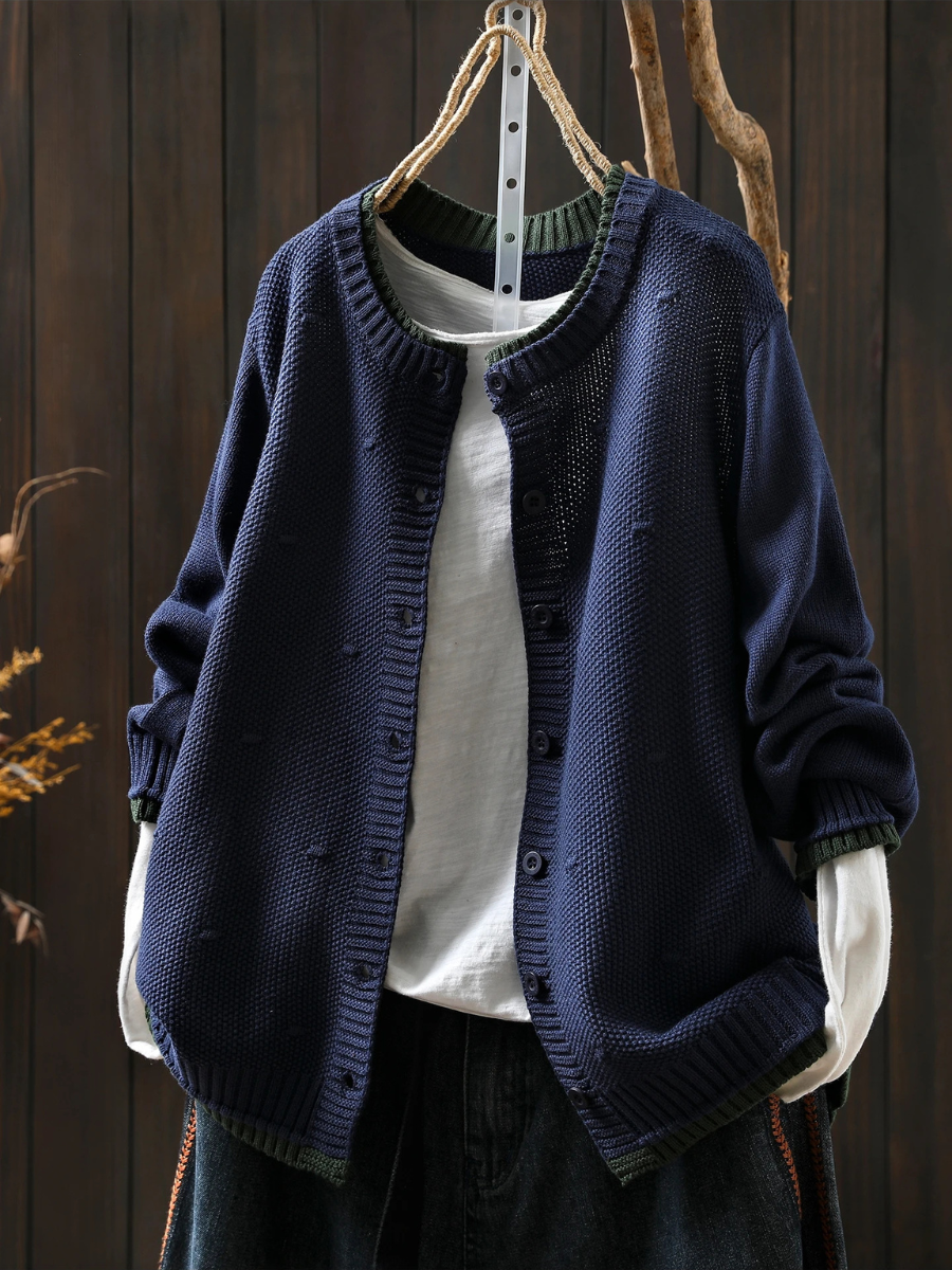 Isabel | Dame cardigan i strik med oversize pasform