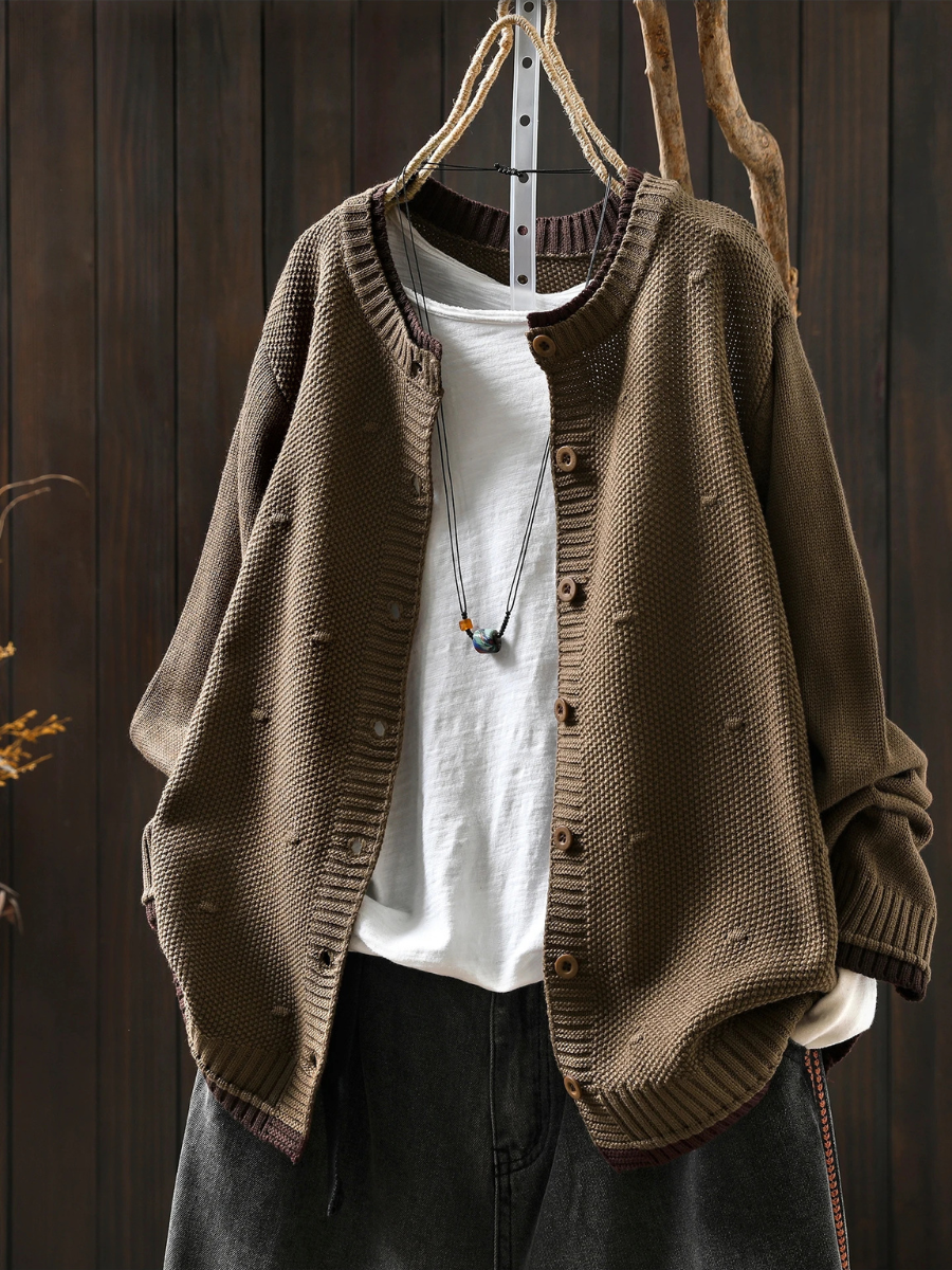 Isabel | Dame cardigan i strik med oversize pasform