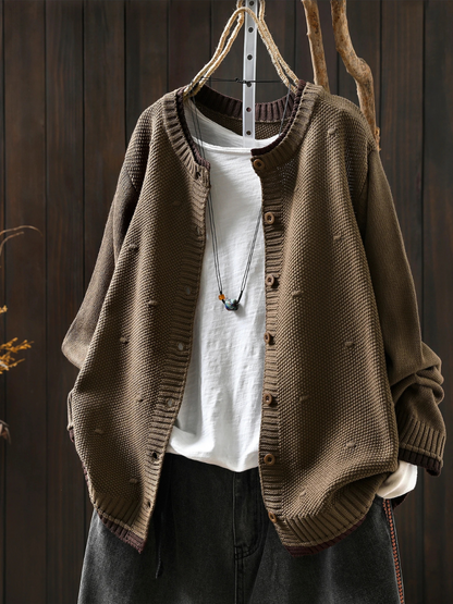 Isabel | Dame cardigan i strik med oversize pasform
