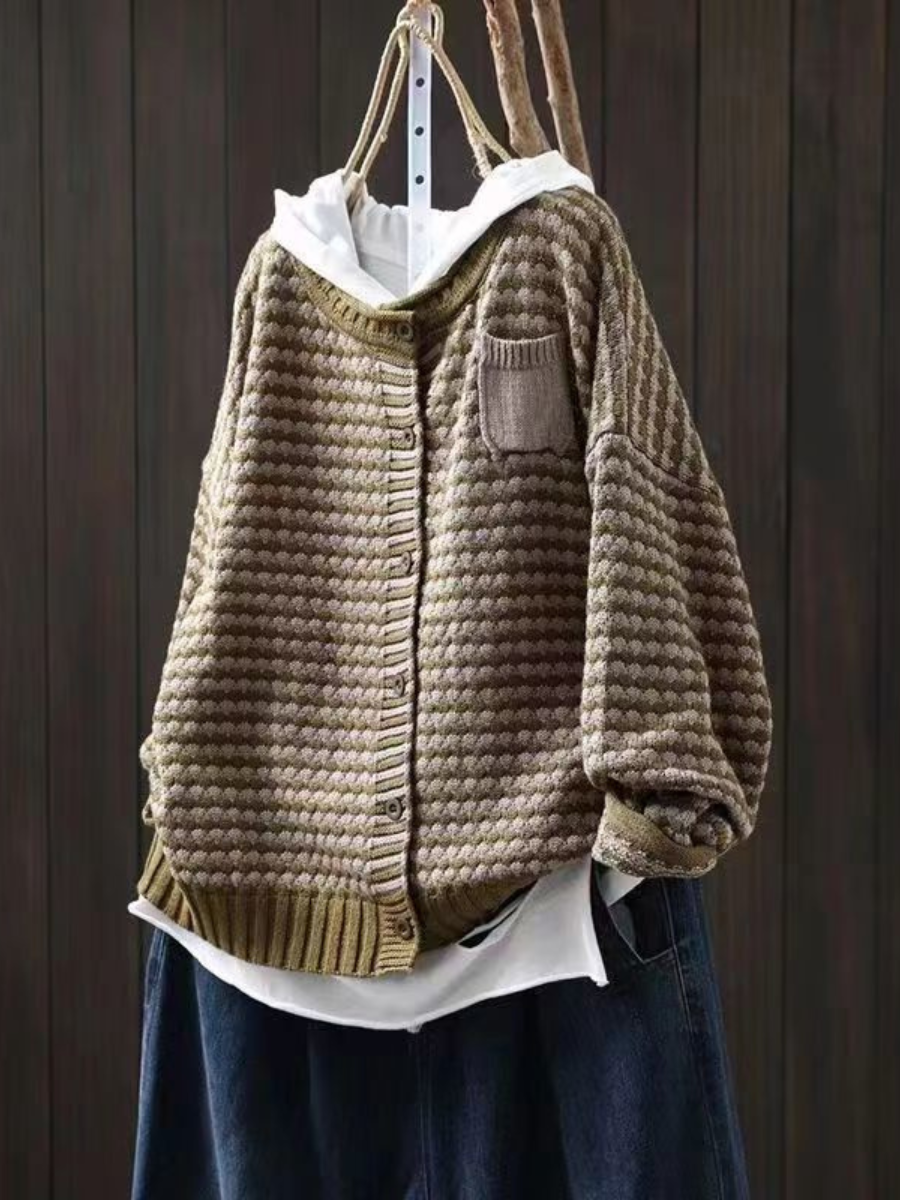 Mie | Dame cardigan i strik med oversize pasform