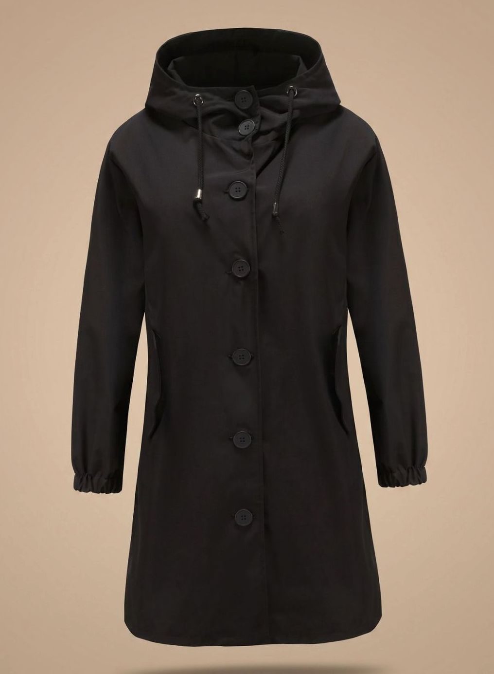 Josefine | Wasserabweisender Trenchcoat für Damen mit Kapuze im langen Outdoor-Stil