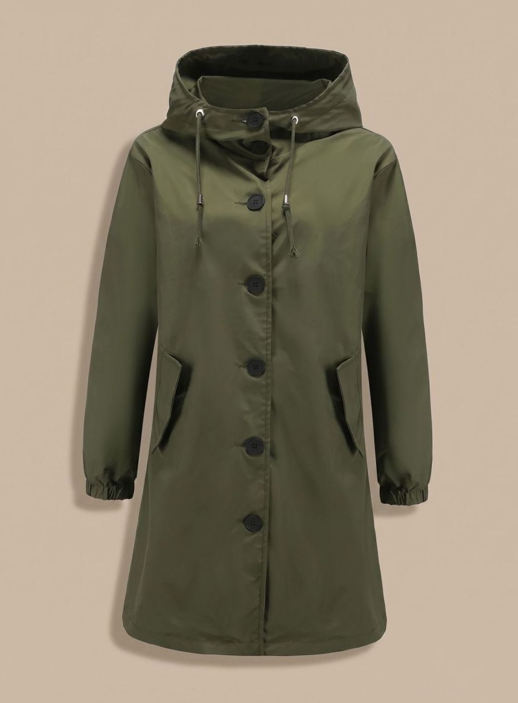 Josefine | Wasserabweisender Trenchcoat für Damen mit Kapuze im langen Outdoor-Stil